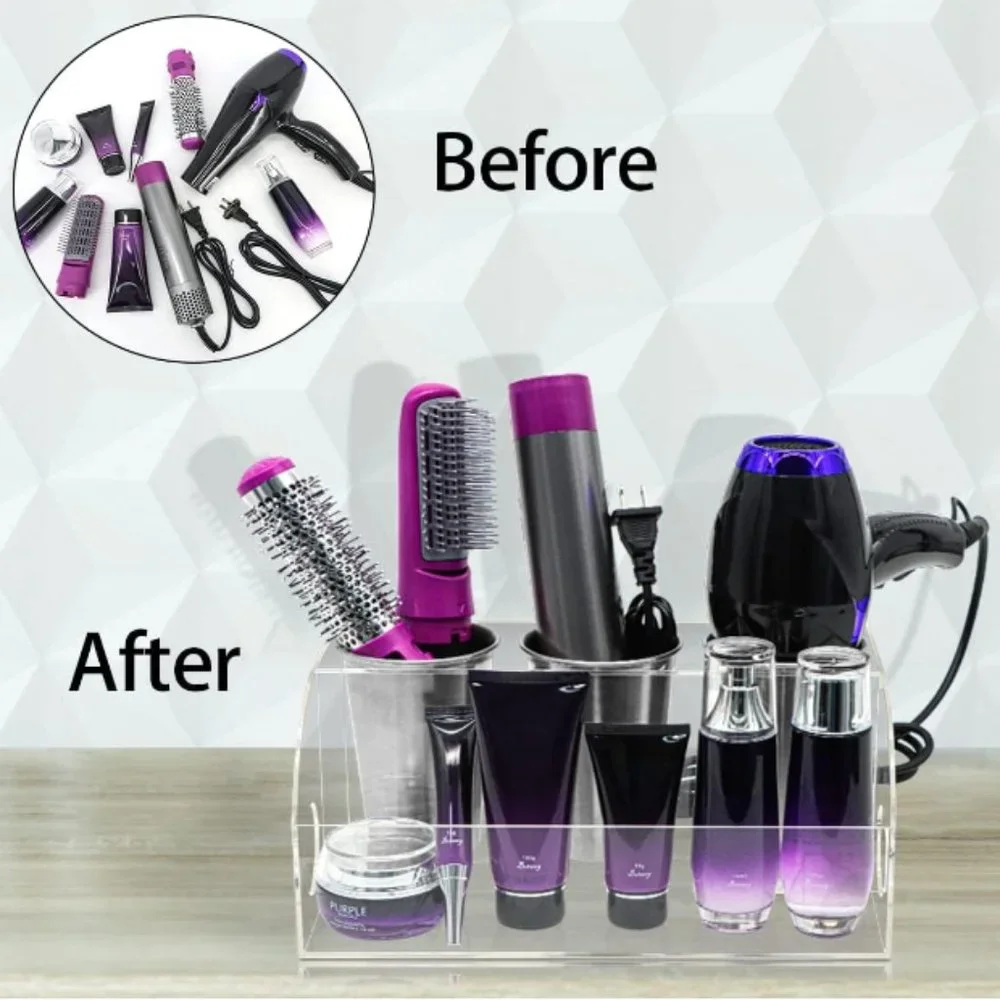 Organizador de herramientas para el cabello en acrilico